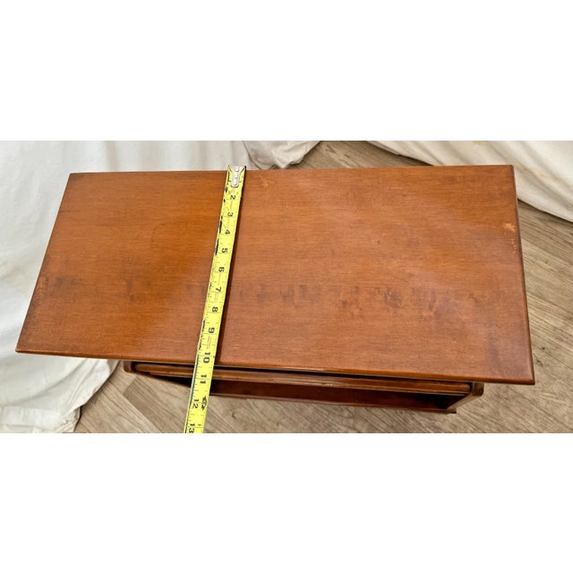 Vintage Bookcase Display Traditional Farmhouse Style Solid Maple Two Shelves For Sale - Image 9 of 11