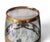Mid Century Blue Glass Hand Decorated Italian Glass Vase 10.5" For Sale - Image 4 of 8
