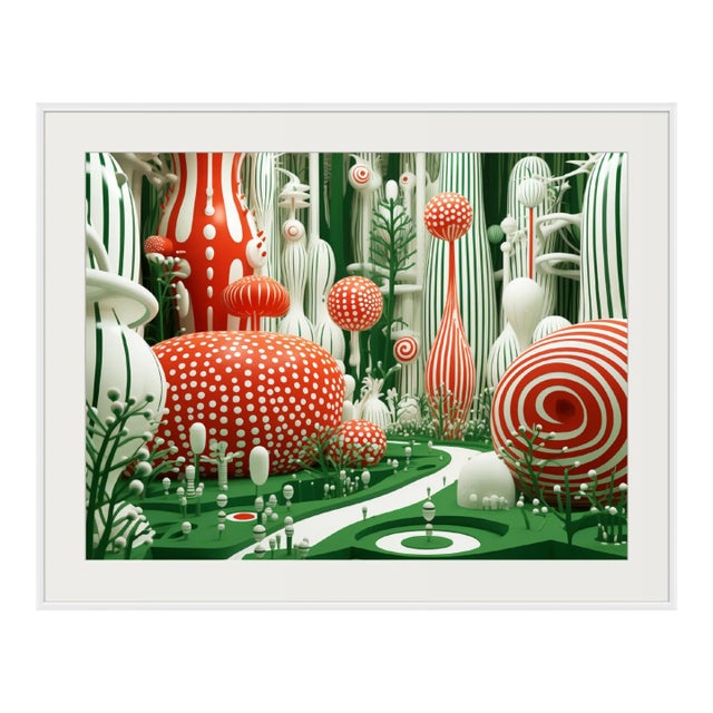 30' X 24' - 'Fantasy Garden' in the Style of Yayoi Kusama - Framed Limited Edition Fine Art Print For Sale