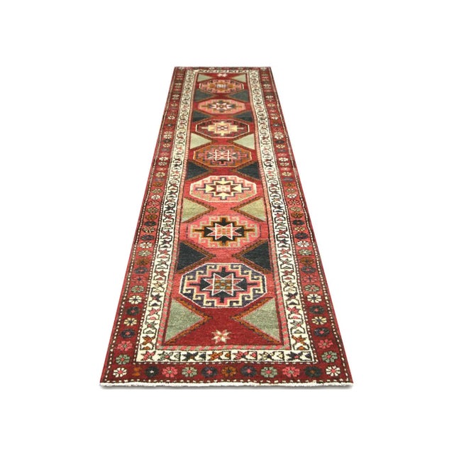 1960s Turkish Oushak Runner For Sale In Los Angeles - Image 6 of 7