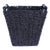 Wastepaper Basket in Black Seagrass For Sale