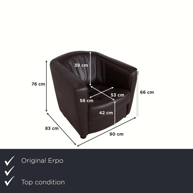 Here's a real winner for your living room: This Erpo armchair in deep brown leather is the perfect choice if you're...