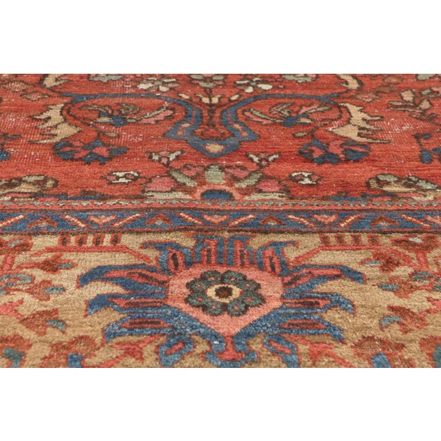 Early 20th Century Rustic Antique Persian Mahal Rug - 08'01 X 10'06 For Sale - Image 5 of 10