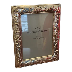 1970s Vintage Wallace Art Nouveau Sterling Picture Frame, Italy