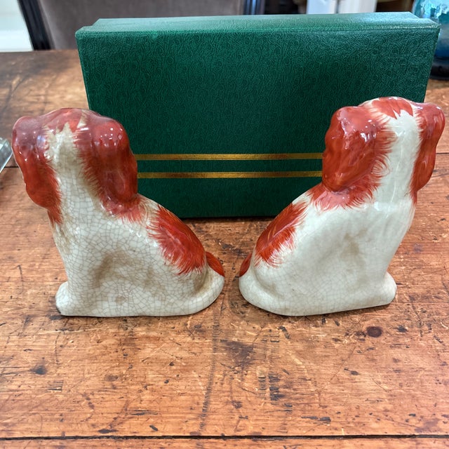 2010s Pair of 5.5" Russett Staffordshire Style Spaniel Dogs For Sale - Image 5 of 8