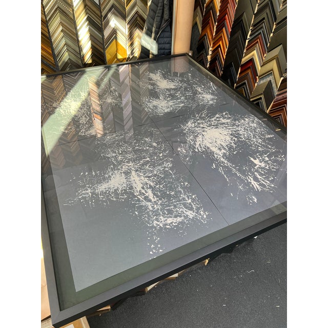 Contemporary Abstract Contemporary Artwork in Black Frame by Jake Poser For Sale - Image 3 of 3