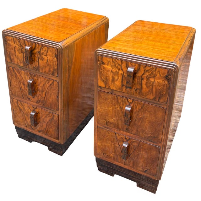 Art Deco Nightstands, 1930s, Set of 2 For Sale - Image 4 of 8