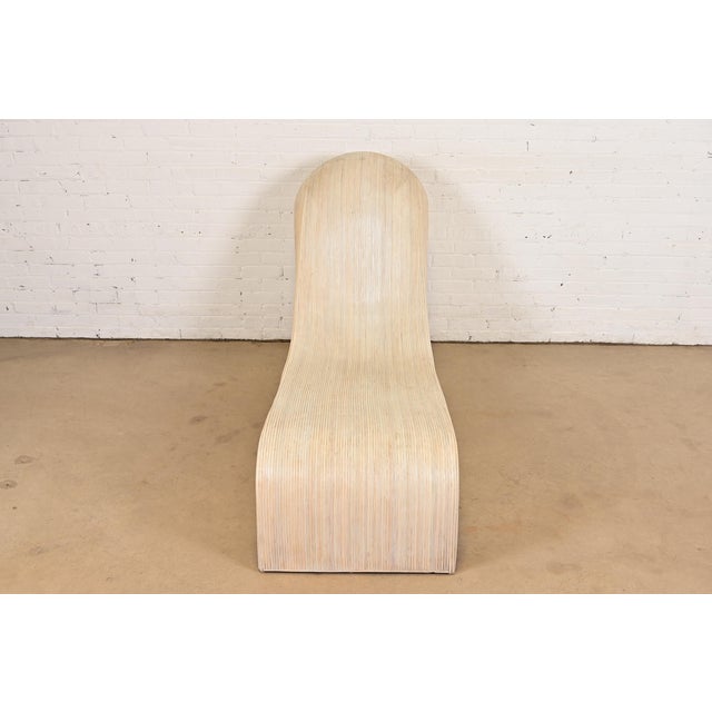 Gabriella Crespi Betty Cobonpue Sculptural Split Reed Rattan Chaise Lounge For Sale - Image 4 of 11