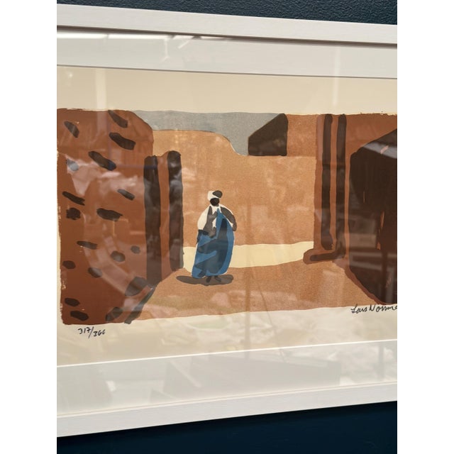 Lars Norrman, Figure in a Sunlit Desert, 1950s, Lithograph, Framed For Sale - Image 4 of 18