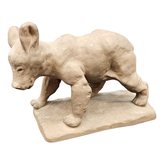 Young Ceramic Bear by Lilli Hummel König for Karlsruher Majolika., 1936 For Sale
