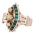 Victorian Pearl Green Stone Ring 14k Rose Gold Size 3.5 Ornate Antique For Sale
