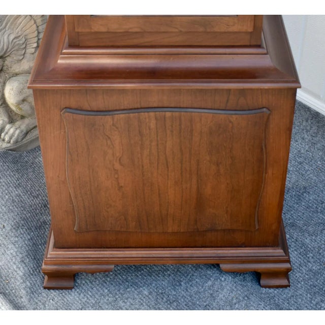 1970s Vintage Colonial of Zeeland Traditional Style Mahogany Grandfathers Clock For Sale - Image 5 of 12