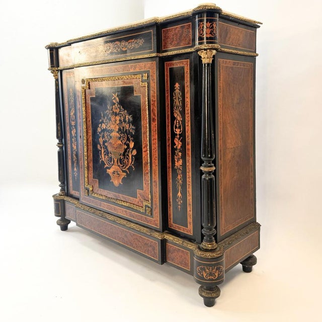 Wood Antique Napoleon III French Sideboard For Sale - Image 7 of 9