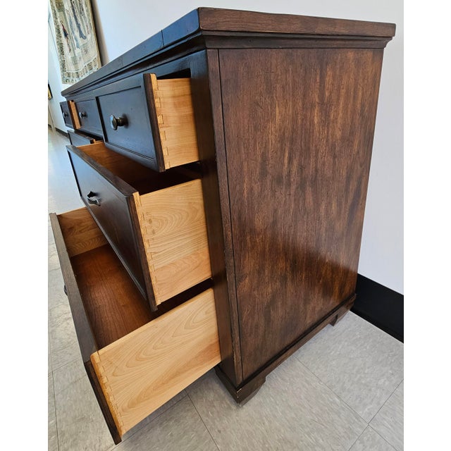 Early 21st Century Ethan Allen Reeves Collection Dresser Secretary For Sale - Image 5 of 12