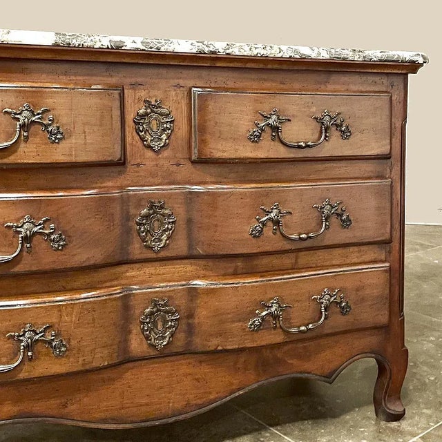 19th Century Country French Cherrywood Marble Top Commode For Sale - Image 11 of 13
