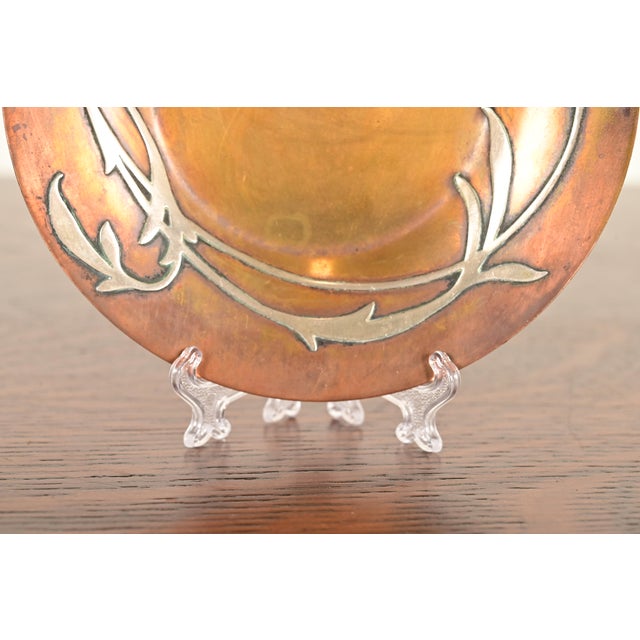 Heintz Arts & Crafts Sterling Silver on Bronze Plate For Sale In South Bend - Image 6 of 9