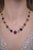 Gemstone Bochic “Capri” Vintage Ruby & Multi Color Sapphire Necklace In 18K Gold & Silver For Sale - Image 7 of 15