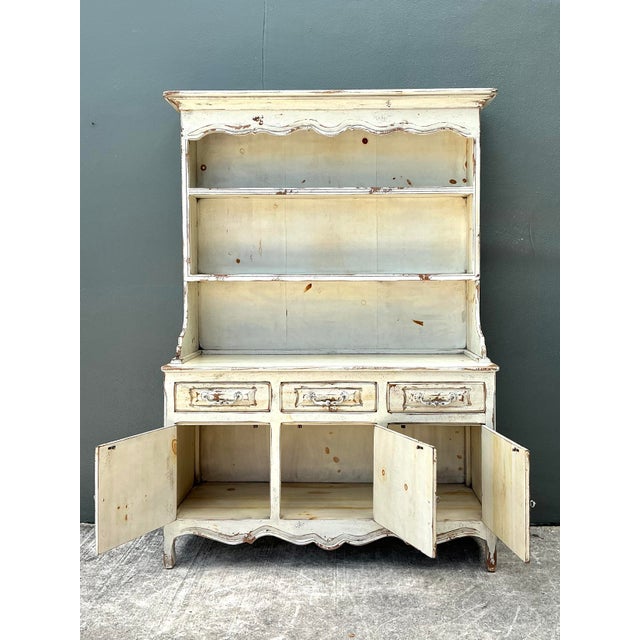 Vintage Habersham Plantation Patinated Hutch For Sale In West Palm - Image 6 of 12