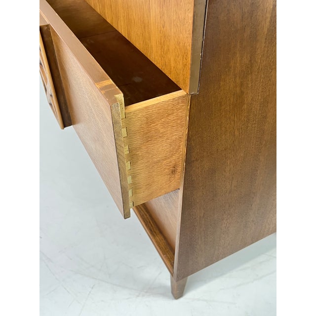 Mid-Century Modern Bassett "Zenith" Walnut Triple Dresser For Sale - Image 12 of 14