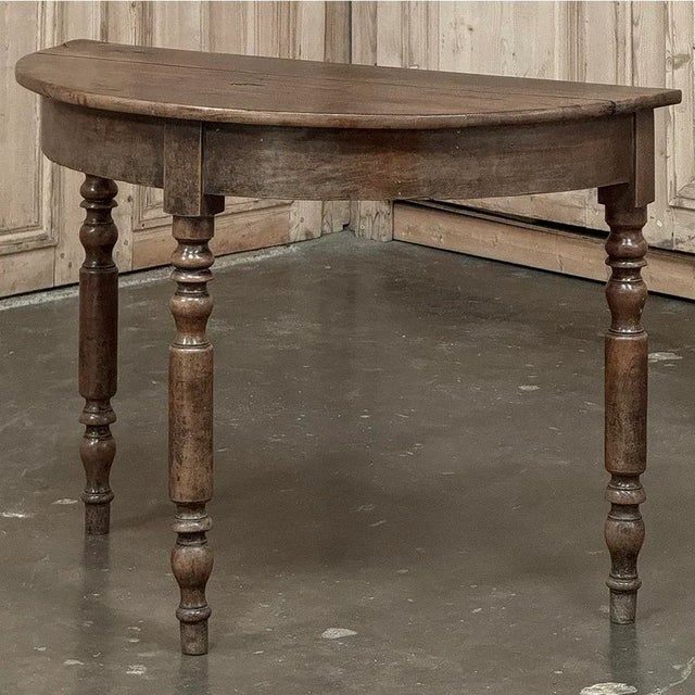 Wood 19th Century Swedish Demilune Console For Sale - Image 7 of 12
