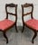 Red Vintage Regency Style Mahogany Rose Back Ladder Back Dining Accent Chairs - Pair For Sale - Image 8 of 9