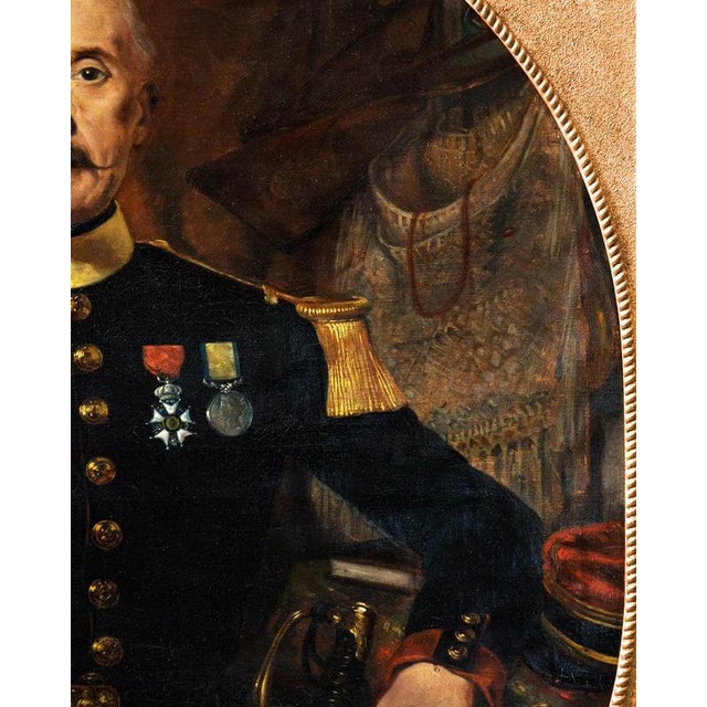 Portrait of a Decorated Gentleman & His Dog, 1870s, Oil Painting, Framed For Sale - Image 3 of 9