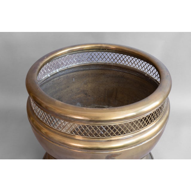 Vintage Brass Jardinaire, 1920 For Sale - Image 3 of 7
