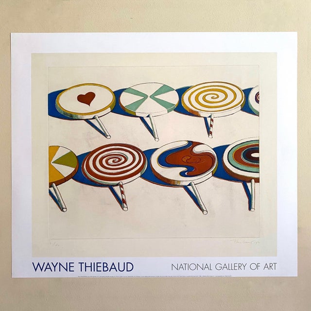 Mid-Century Modern Wayne Thiebaud Offset Lithograph Print Pop Art Museum Poster " Big Suckers " 1971 For Sale - Image 3 of 14