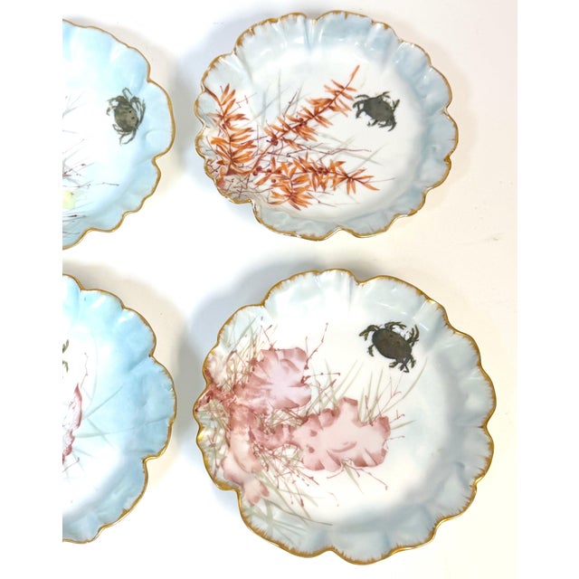 1893 Haviland Limoges Aesthetic Movement Crab Plates - Set of 6 For Sale - Image 15 of 18