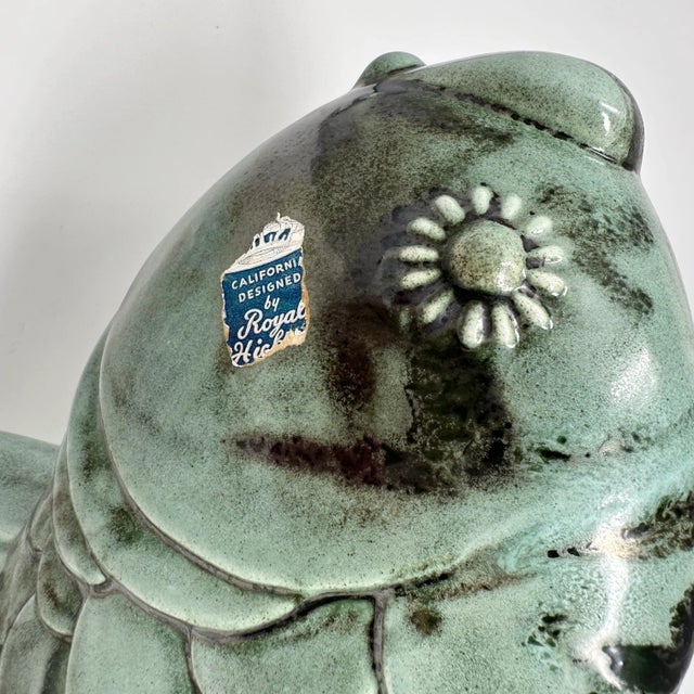 Large Vintage Royal Hickman Pottery Green Fish Vase Planter Chairish