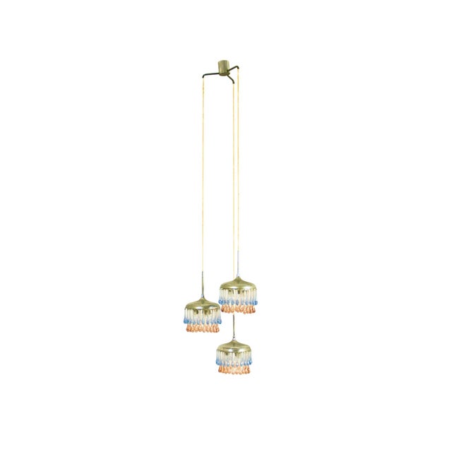 Italian Chrome Plated Metal and Glass Pendant Lamp from Stilnovo, 1960s For Sale - Image 9 of 9