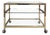 Vintage Brass Bar Cart For Sale