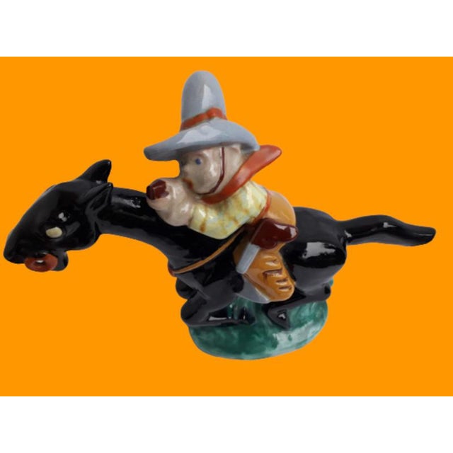 Large Art Deco Hand-Painted Cowboy on Horse from Komloss, 1920s For Sale - Image 18 of 18