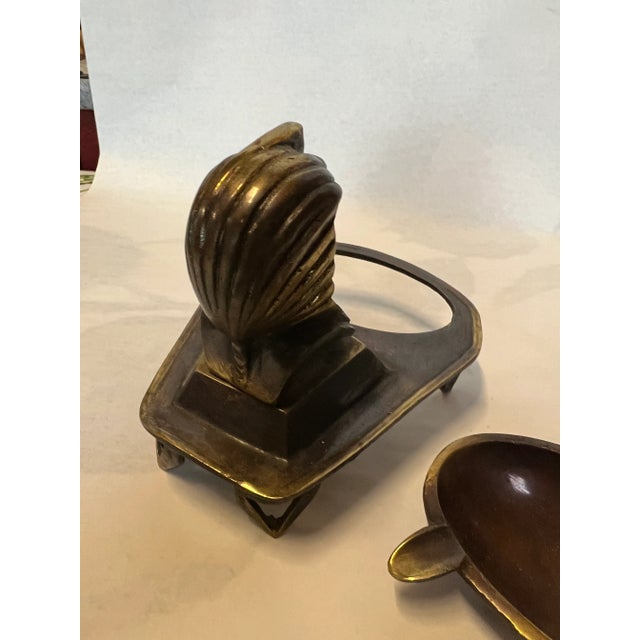 Hollywood Regency 1970s Egyptian Brass Ashtray Catchall Dish For Sale - Image 3 of 7