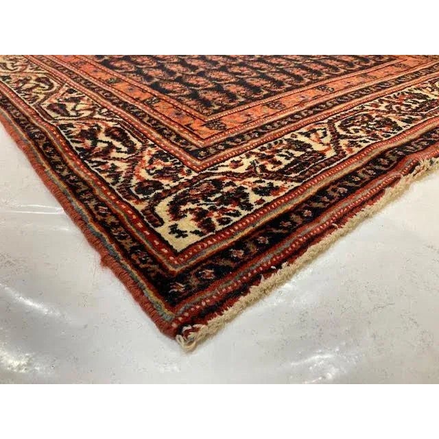 Textile 1920s Antique Persian Meyghun Runner For Sale - Image 7 of 8
