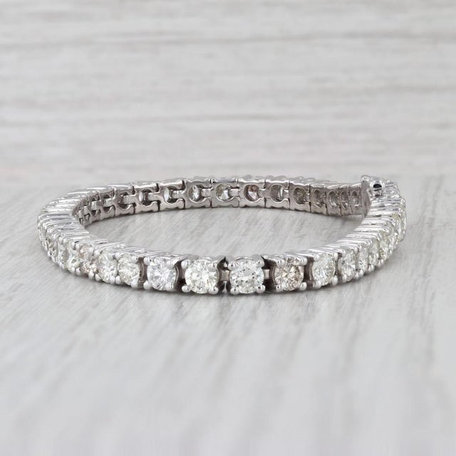 8ctw Diamond Tennis Bracelet 14k White Gold 6.75" 4.3mm For Sale In Greensboro - Image 6 of 9
