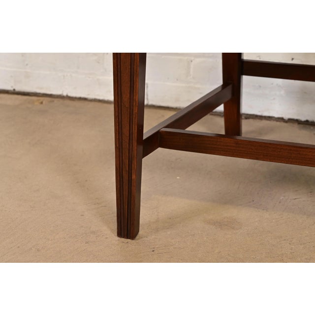 Ethan Allen Federal Mahogany Shield Back Dining Chairs, Set of Four For Sale - Image 10 of 14