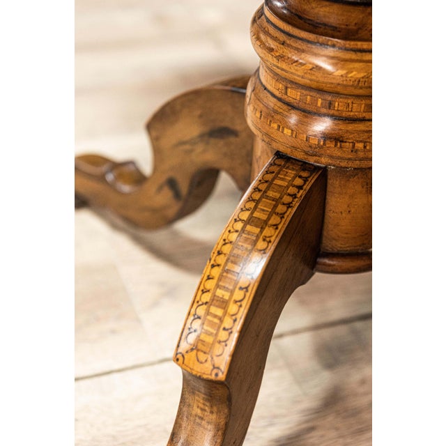 Italian 19th Century Walnut and Mahogany Center Table with Floral Marquetry For Sale - Image 15 of 15