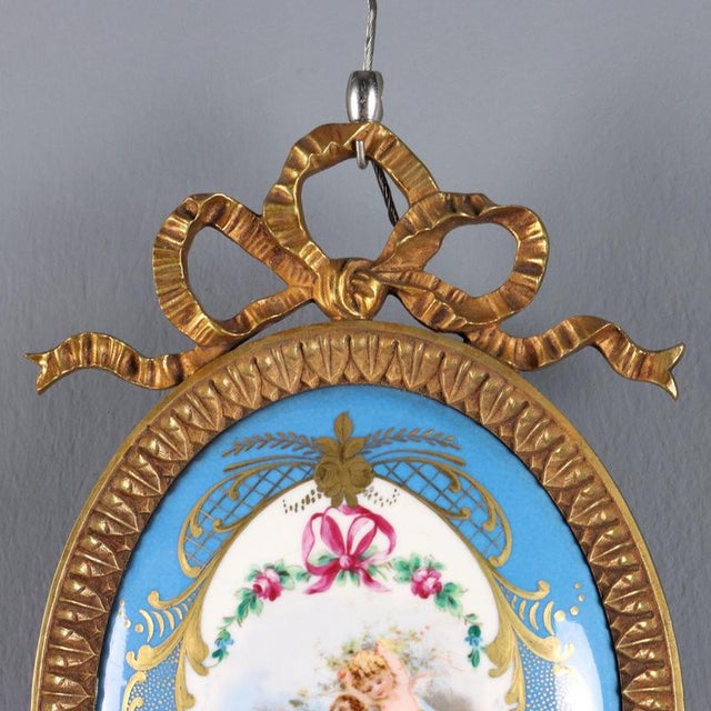 Bronze and Porcelain Sconce from Sèvres For Sale - Image 4 of 8