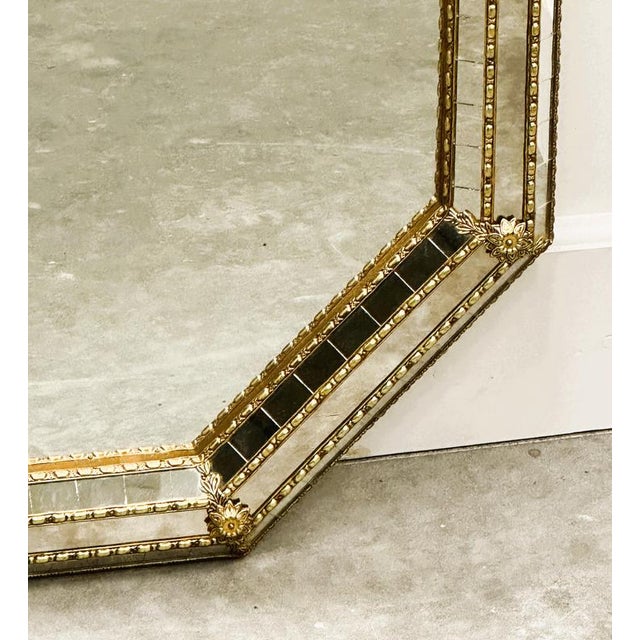Vintage Spanish Neoclassical Hollywood Regency Wall Mirror, Spain, 1980s For Sale - Image 9 of 11
