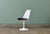 Set of 4 Eero Saarinen for Knoll Tulip Chairs in White & Black Leather For Sale - Image 13 of 18