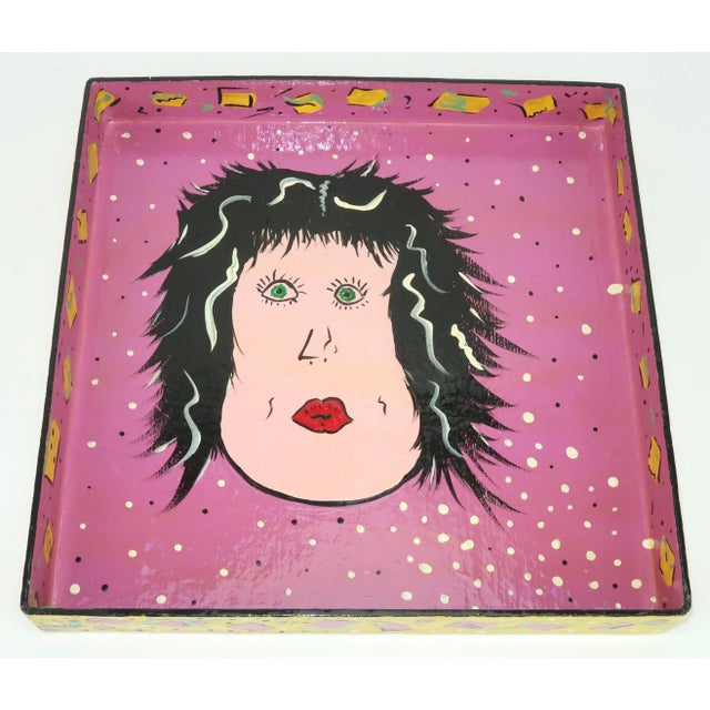 Artist Made Hand Painted Post Modern Box For Sale - Image 10 of 13