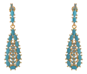 Pair of Turquoise Teardrop Earrings