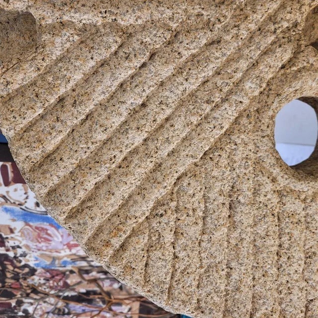 Antique Castilian Millstone in Granite and Iron Sculpture, 1800s For Sale - Image 18 of 18