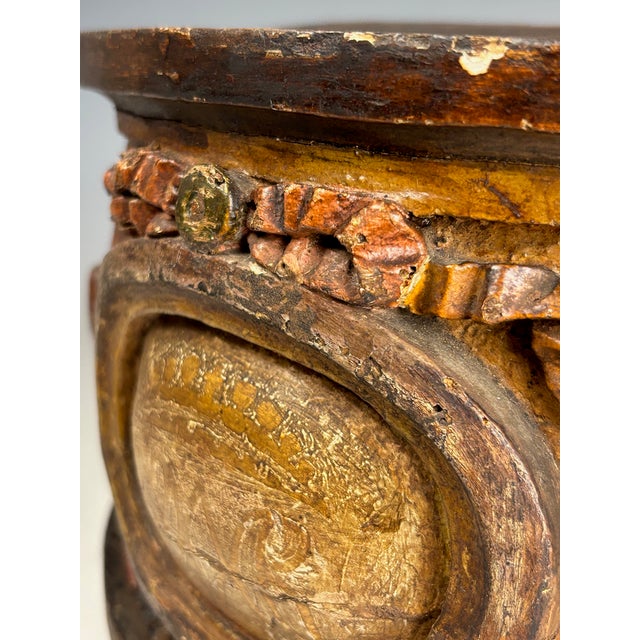 19th Century Southern European Polychrome Church Stand, 1800 For Sale - Image 3 of 14