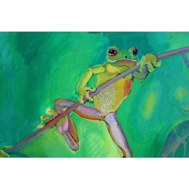 Zita Sudnika, Green Ones, Oil on Canvas For Sale - Image 9 of 10