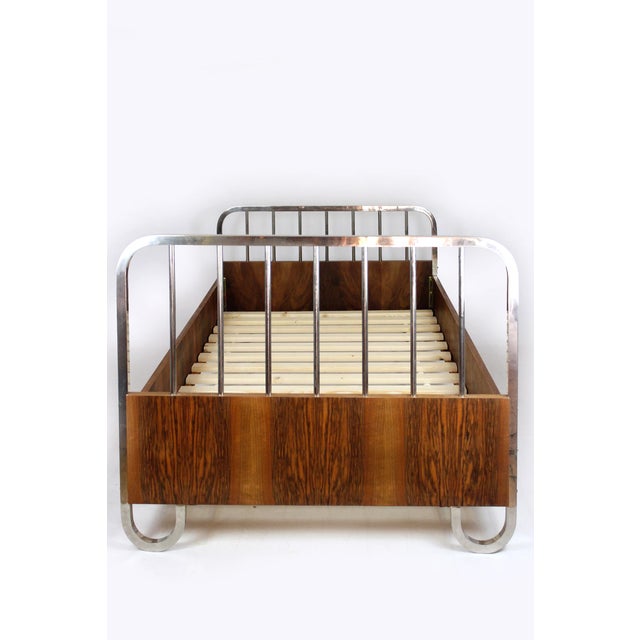 Bauhaus Single Beds, Czechoslovakia, 1930s, Set of 2 For Sale - Image 6 of 18