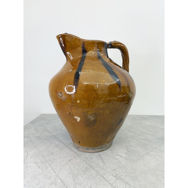 Mid-Century Modern Large Vintage Striped Jug For Sale - Image 3 of 12