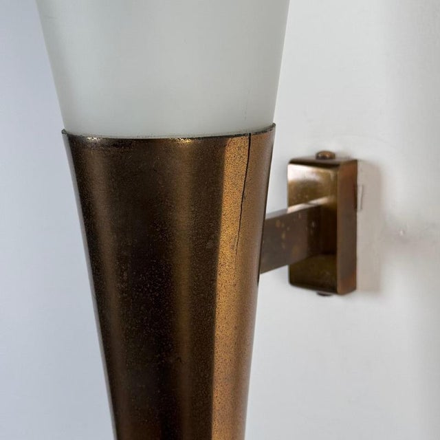 Large Model 1537 Wall Lights by Pietro Chiesa for Fontana Arte, 1940s, Set of 2 For Sale - Image 11 of 17