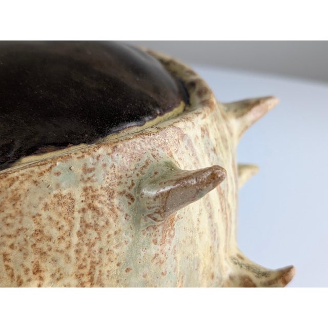 Large Organic Glazed Stoneware Chestnut, 20th Century For Sale - Image 3 of 9